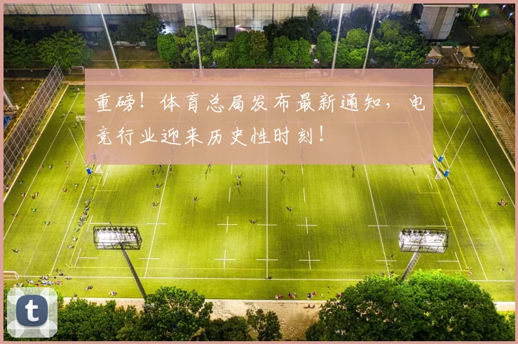 重磅！体育总局发布最新通知，电竞行业迎来历史性时刻！